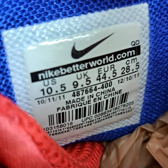 %Nike Air Max Griffey Jr Fury Jackie Robinson Old Royal Red Size 10.5 Men A8 main image 4